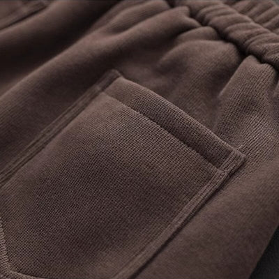 Winter Minimalist Cotton Furred Casual Pants
