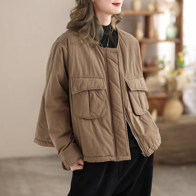Women Autumn Retro Minimalist Casual Jacket