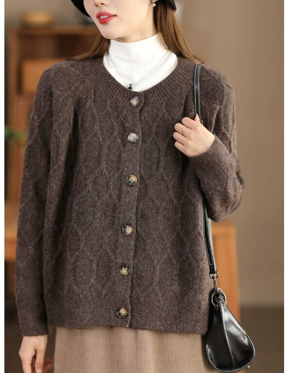 Women Autumn Winter Casual Loose Knitted Cardigan