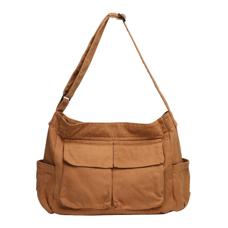 Women Casual Fashion Solid Canvas Shoulder Bag