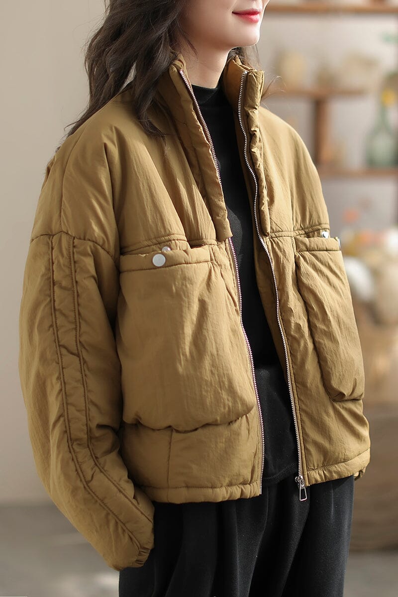 Women Casual Loose Minimalist Quilted Coat