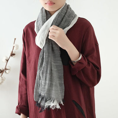Women Color Matching Patchwork Minimalist Scarf