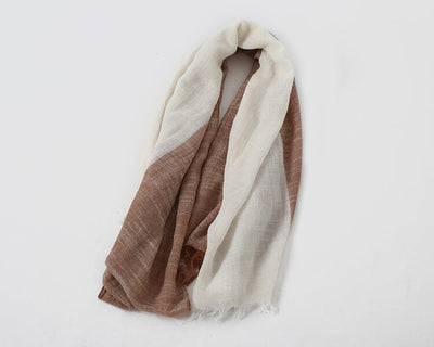 Women Color Matching Patchwork Minimalist Scarf