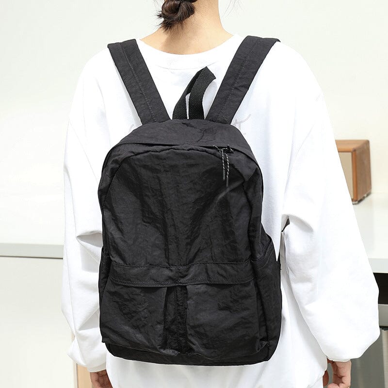 Women Fashion Casual Canvas Minimalist Backpack Jan 2024 New Arrival Black 