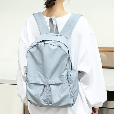 Women Fashion Casual Canvas Minimalist Backpack Jan 2024 New Arrival Blue 