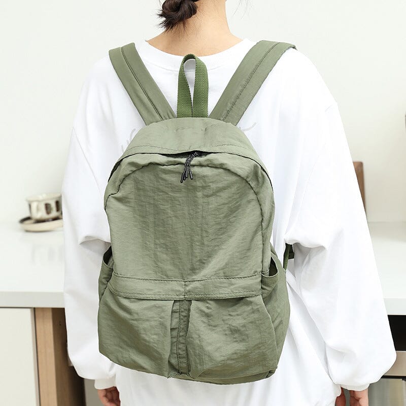 Women Fashion Casual Canvas Minimalist Backpack Jan 2024 New Arrival Green 