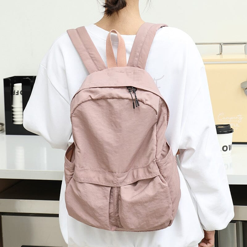 Women Fashion Casual Canvas Minimalist Backpack Jan 2024 New Arrival Pink 