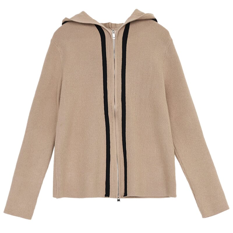 Women Fashion Casual Knitted Hooded Cardigan