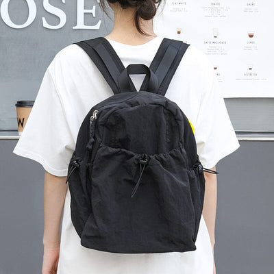 Women Minimalist Casual Canvas Backpack Jan 2024 New Arrival Black 