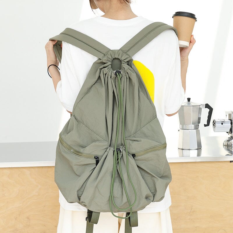 Women Minimalist Casual Lacing Canvas Backpack Jan 2024 New Arrival 