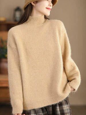 Women Minimalist Casual Loose Solid Knitted Cardigan Jan 2024 New Arrival 1 