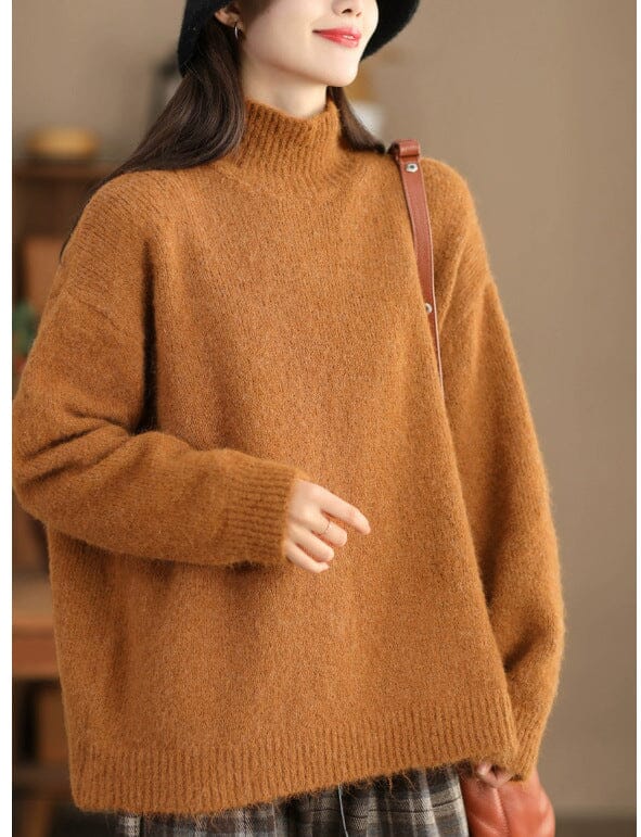 Women Minimalist Casual Loose Solid Knitted Cardigan Jan 2024 New Arrival 3 