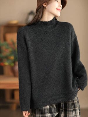 Women Minimalist Casual Loose Solid Knitted Cardigan Jan 2024 New Arrival 6 