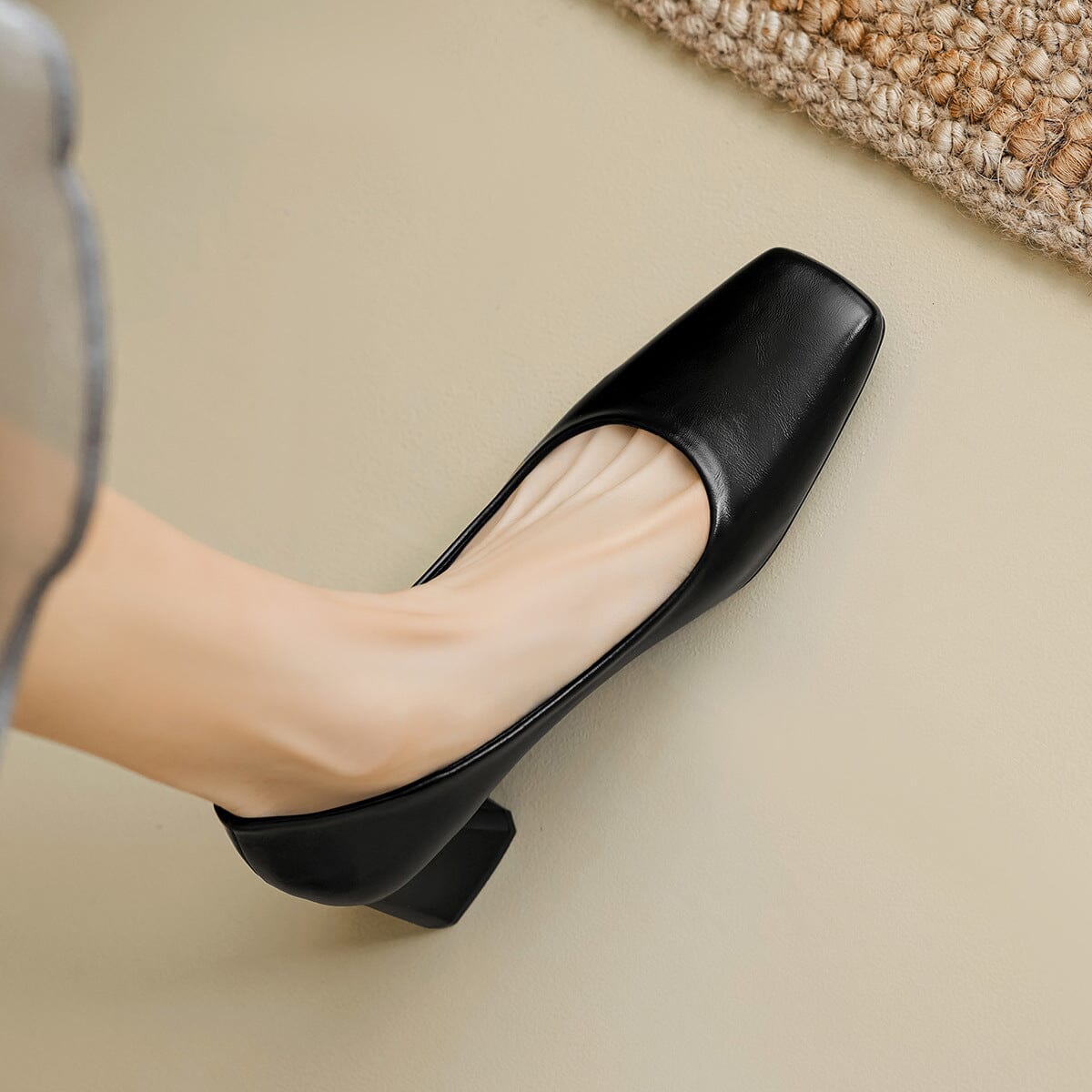 Women Minimalist Chunky Heel Soft Casual Shoes