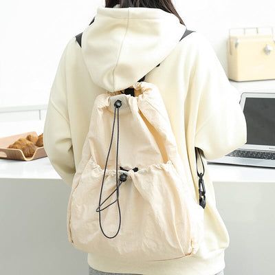 Women Minimalist Fashion Lacing Casual Backpack