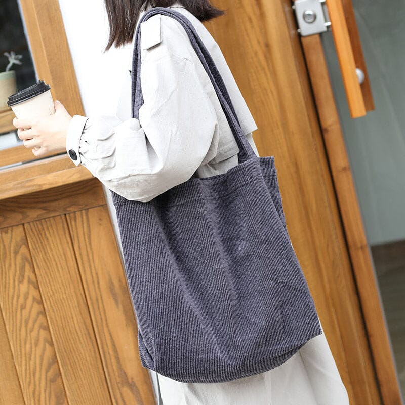 Women Minimalist Retro Corduroy Shoulder Bag