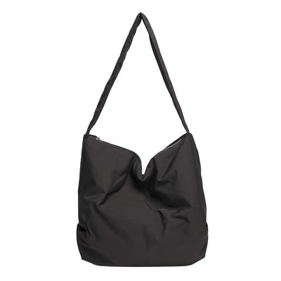 Women Minimalist Solid Canvas Casual Shoulder Bag