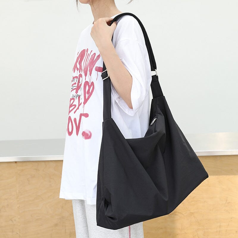 Women Minimalist Solid Casual Canvas Shoulder Bag Jan 2024 New Arrival 