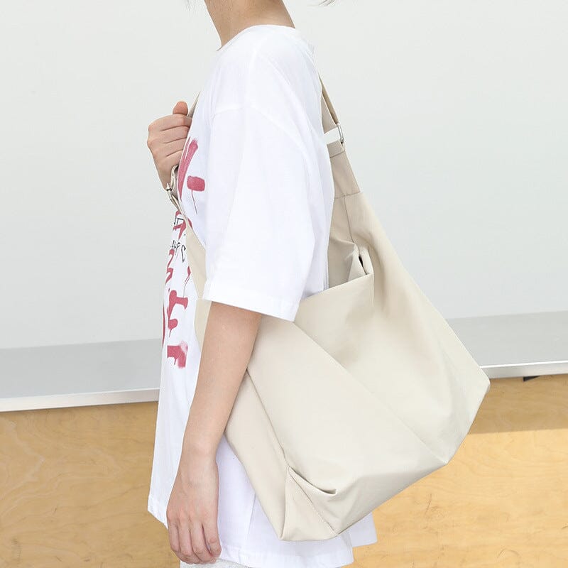 Women Minimalist Solid Casual Canvas Shoulder Bag