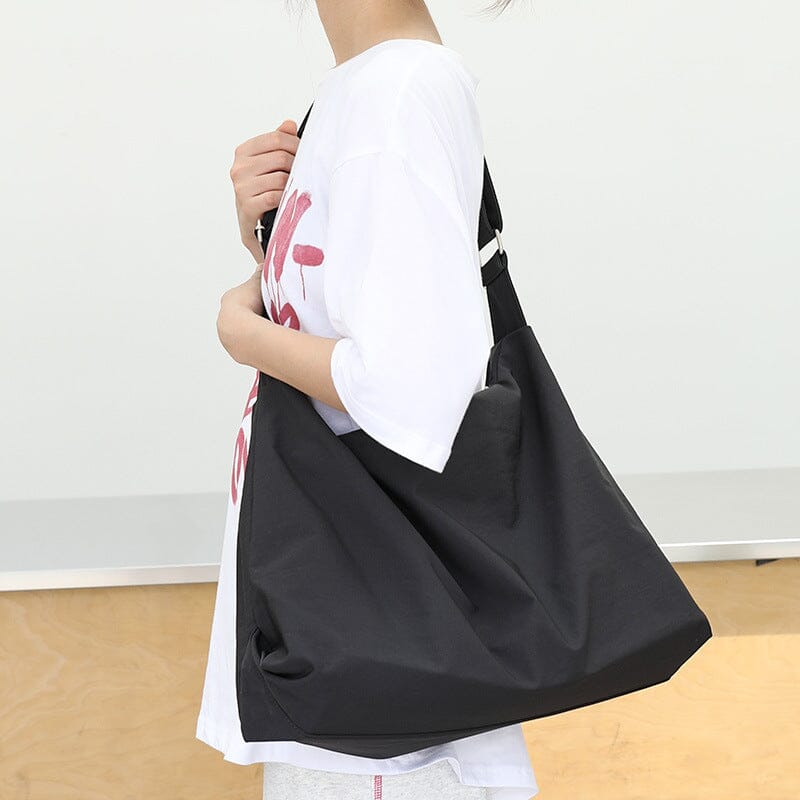 Women Minimalist Solid Casual Canvas Shoulder Bag Jan 2024 New Arrival 