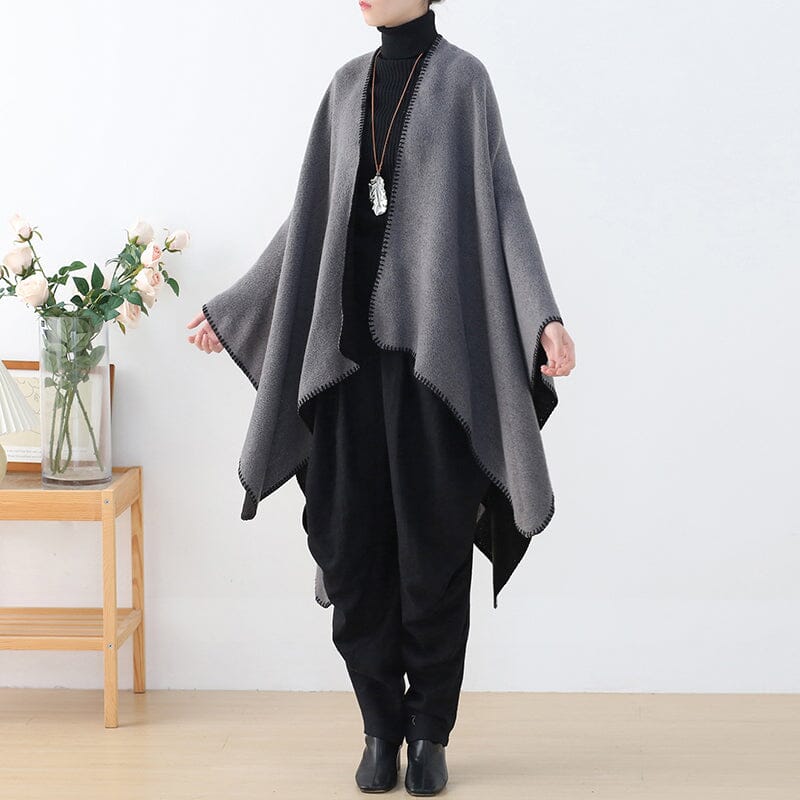 Women Retro Color Matching Shawl