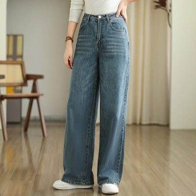 Women Spring Autumn Casual Loose Jeans
