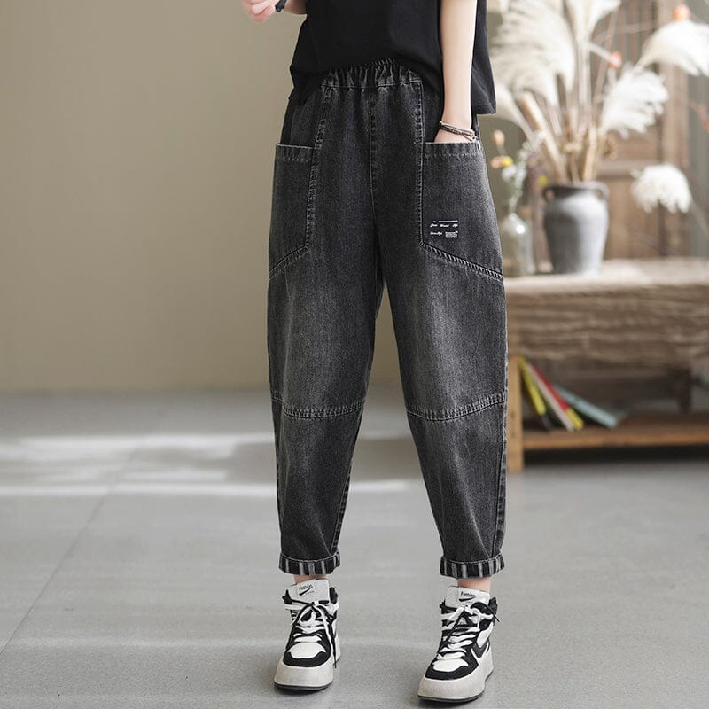 Women Spring Fashion Casual Patchwork Jeans Dec 2023 New Arrival 
