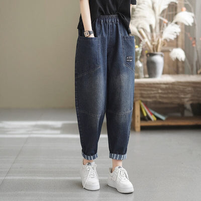 Women Spring Fashion Casual Patchwork Jeans Dec 2023 New Arrival 