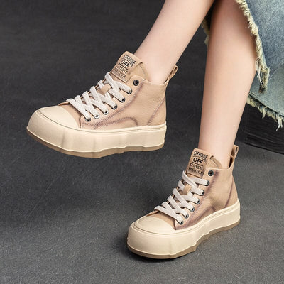 Women Spring Fashion Leather Casual Ankle Boots Jan 2024 New Arrival 