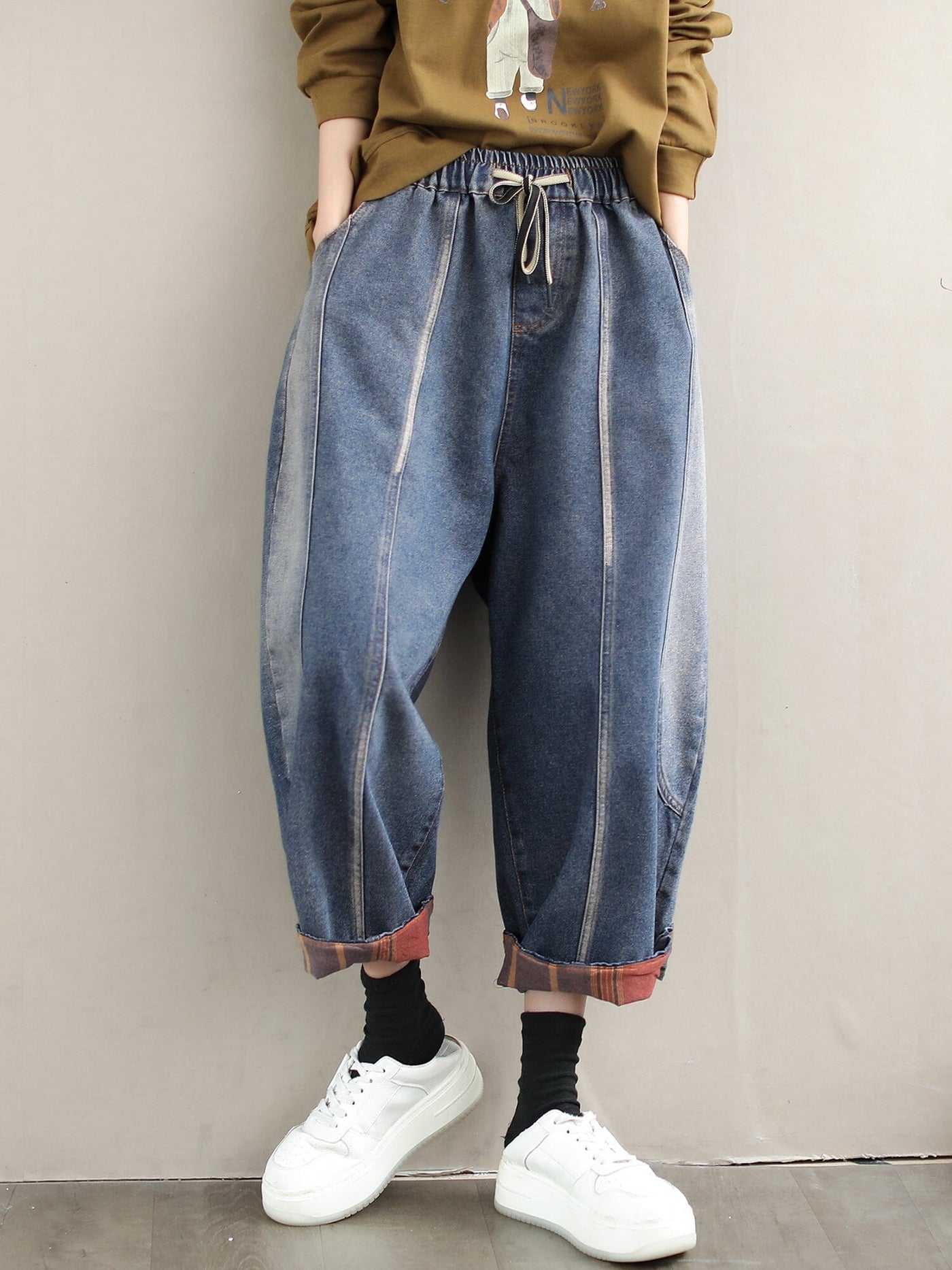 Women Spring Fashion Loose Casual Jeans Jan 2024 New Arrival 