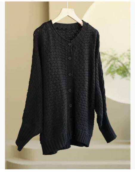 Women Spring Minimalist Casual Cotton Knitted Cardigan