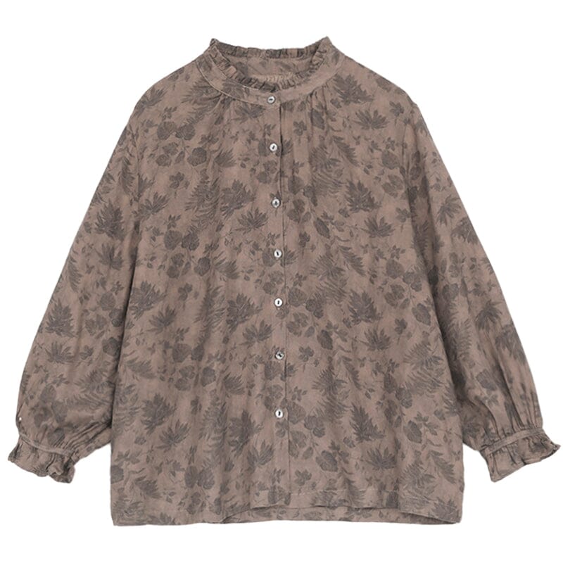 Women Spring Retro Floral Cotton Loose Casual Blouse Jan 2024 New Arrival 