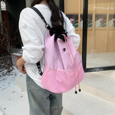 Women Stylish Canvas Casual Lacing Backpack