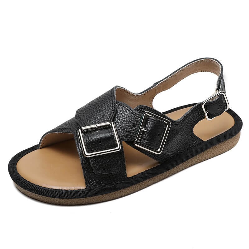 Women Summer Retro Casual Leather Sandals