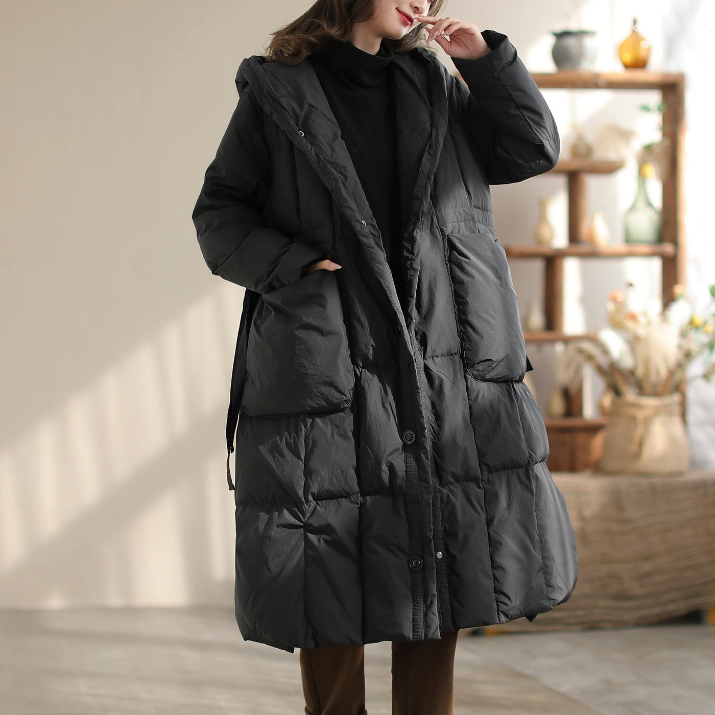 Women Winter Casual Fashion Down Overcoat