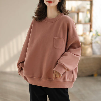 Women Winter Minimalist Loose Furred Sweater Dec 2023 New Arrival One Size Pink 