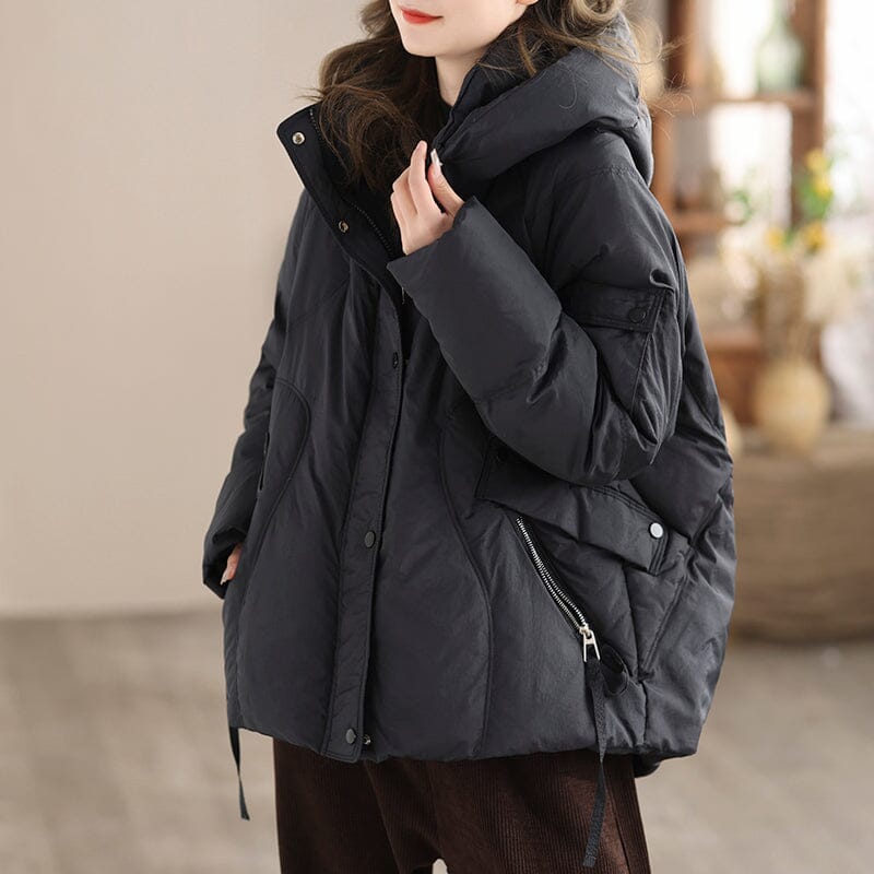 Women Winter Stylish Casual Hooded Down Coat Nov 2023 New Arrival 