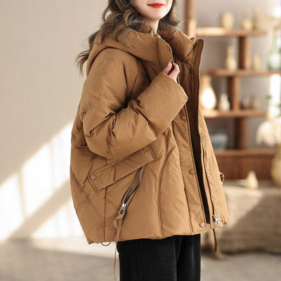 Women Winter Stylish Casual Hooded Down Coat Nov 2023 New Arrival 