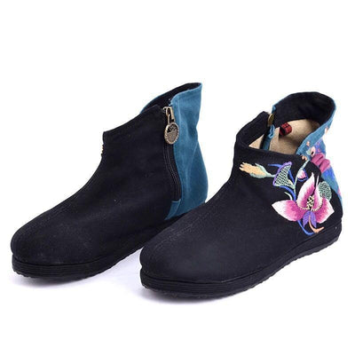 All Seasons Vintage Ethnic Style Embroidery Breathable Comfortable Shoes 2019 April New 