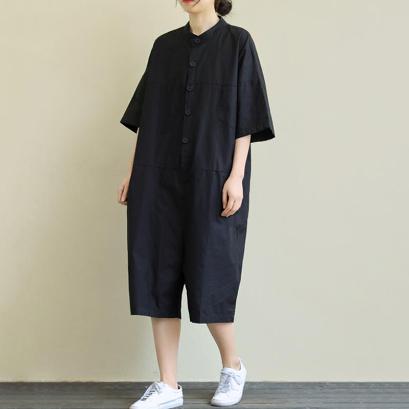 Artistic loose casual large Size Cropped Thin Jumpsuit April 2020-New Arrival 