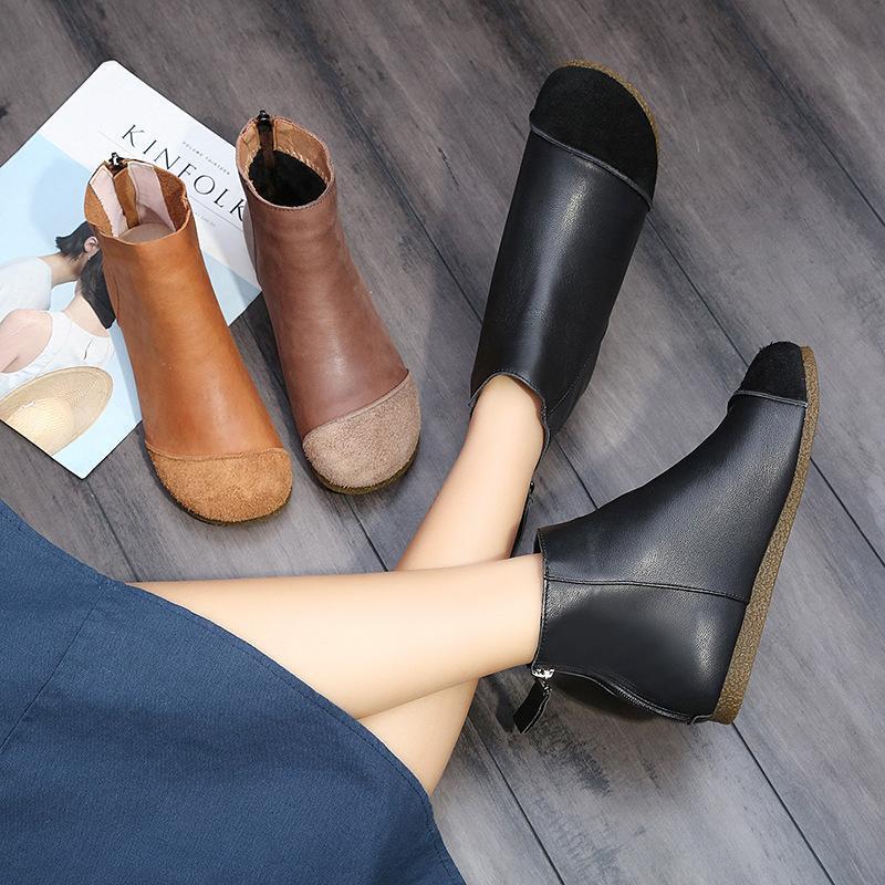 Autumn And Winter Flat Retro Boots