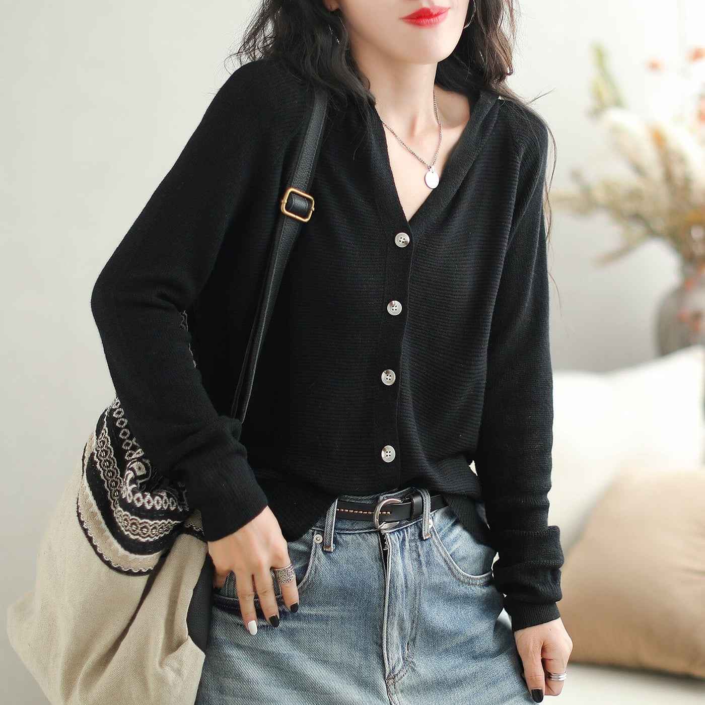 Autumn Casual Fashin Knitted Cardigan Aug 2023 New Arrival 