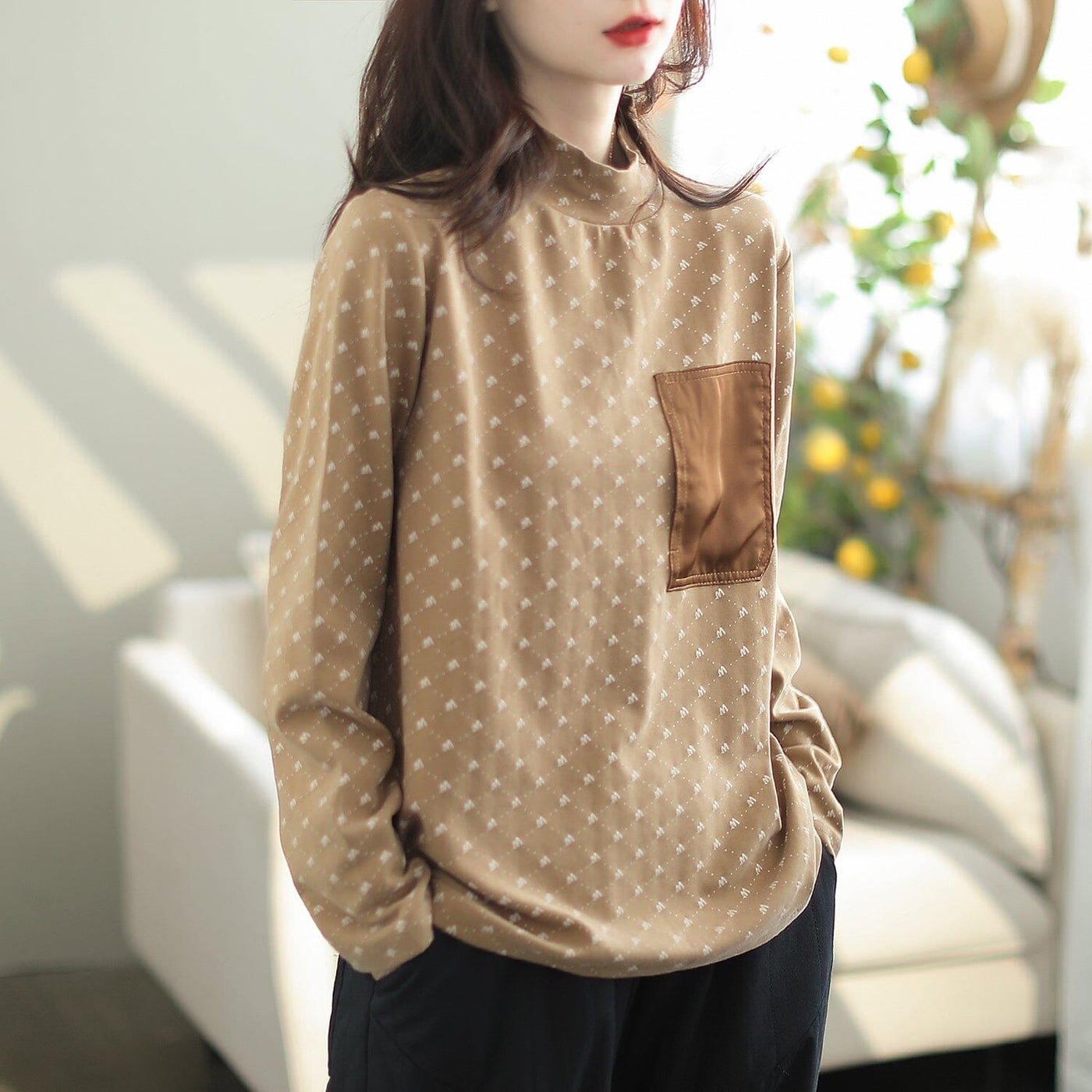 Autumn Casual Fashion Print Cotton Shirt