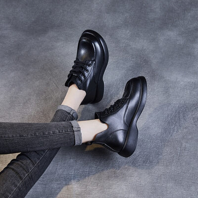 Autumn Casual Fashion Soft Leather Ankle Boots