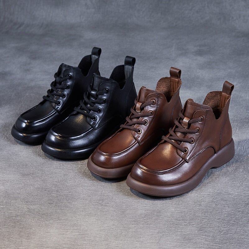 Autumn Casual Fashion Soft Leather Ankle Boots Aug 2023 New Arrival 