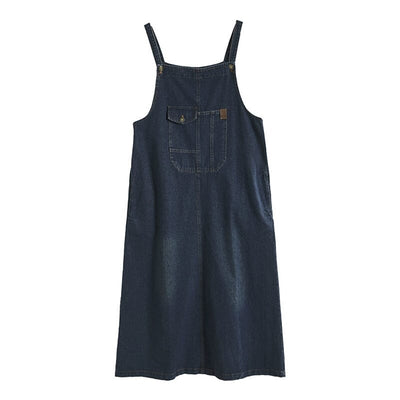 Autumn Casual Retro Strap Denim Dress Sep 2023 New Arrival 