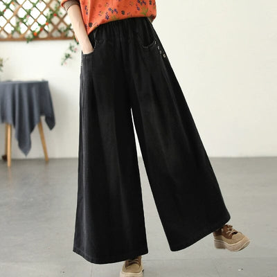 Autumn Casual Style Loose Wide Leg jeans
