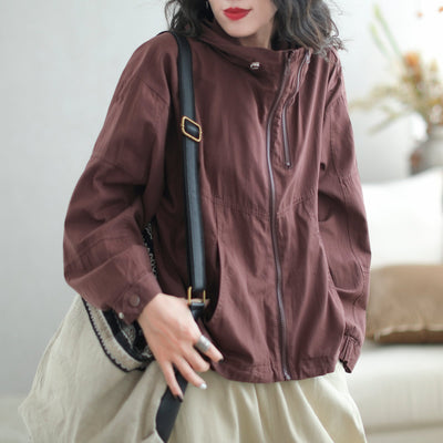 Autumn Fashion Casual Loose Cotton Hooded Jacket Aug 2023 New Arrival 