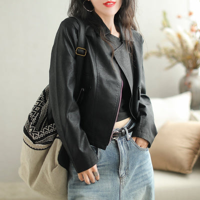 Autumn Fashion Stylish Casual Leather Jacket