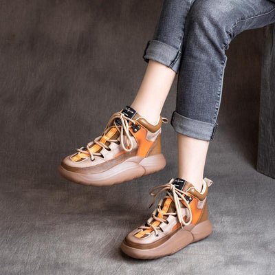 Autumn Leather Handmade Causal Soft Sole Shoes September 2021 new-arrival 